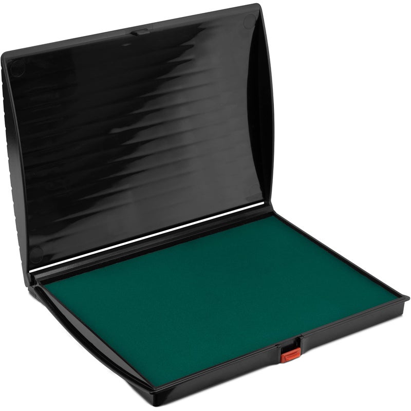Rubber Stamp Creation Large Premium Green Ink Stamp Pad - 5" by 7" - Quality Felt Pad - Image 1